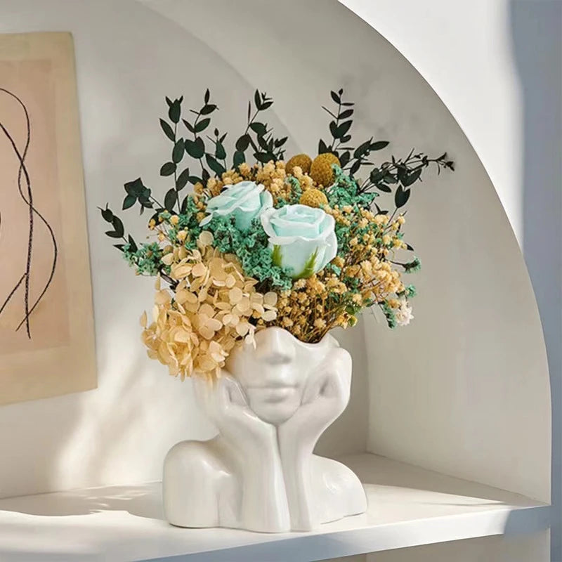 Chic Face Vase Décor