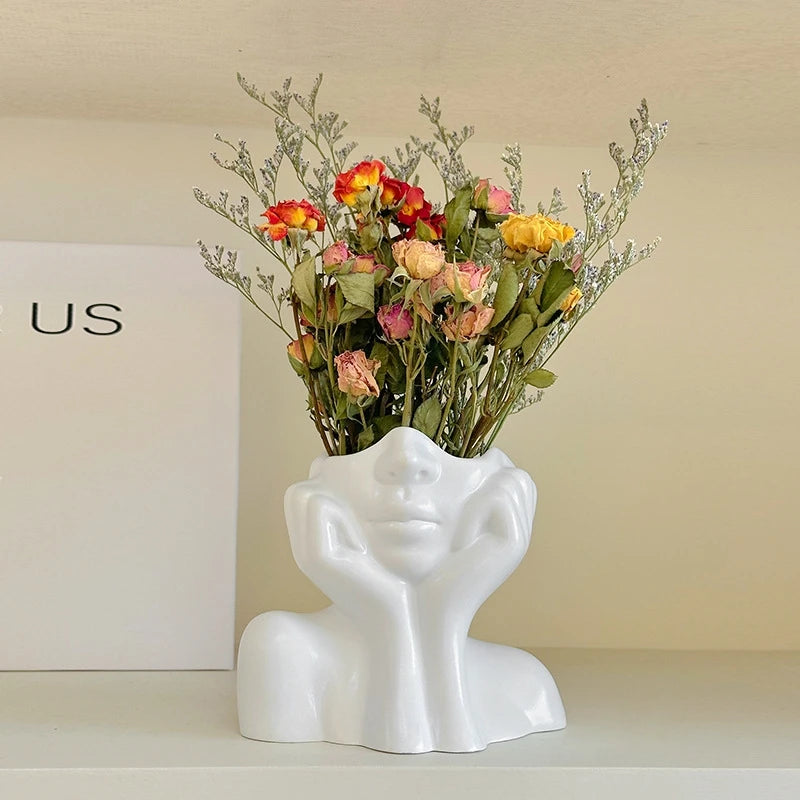 Chic Face Vase Décor