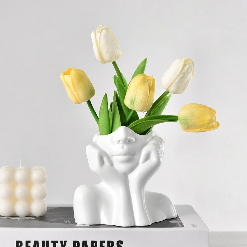 Chic Face Vase Décor