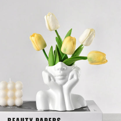 Chic Face Vase Décor