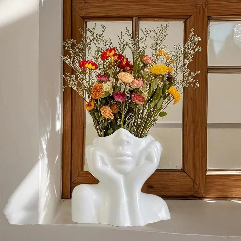 Chic Face Vase Décor