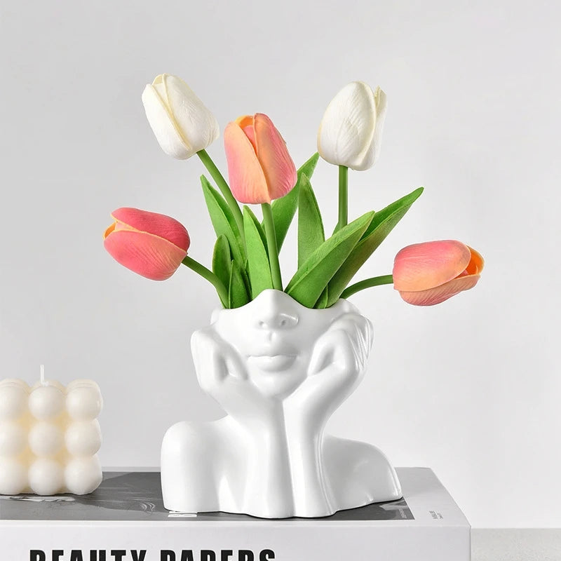 Chic Face Vase Décor