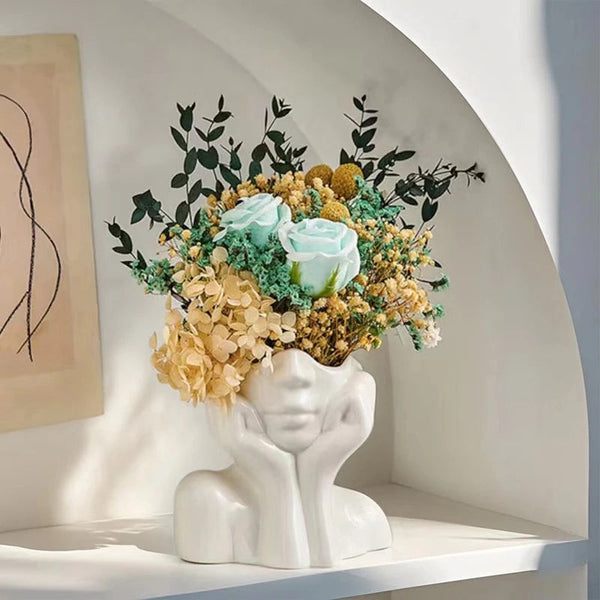Chic Face Vase Décor