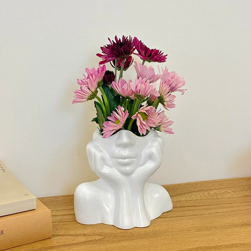 Chic Face Vase Décor