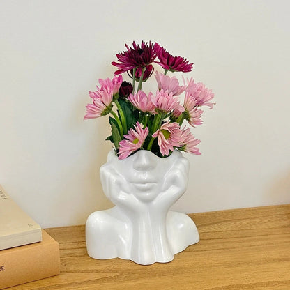 Chic Face Vase Décor